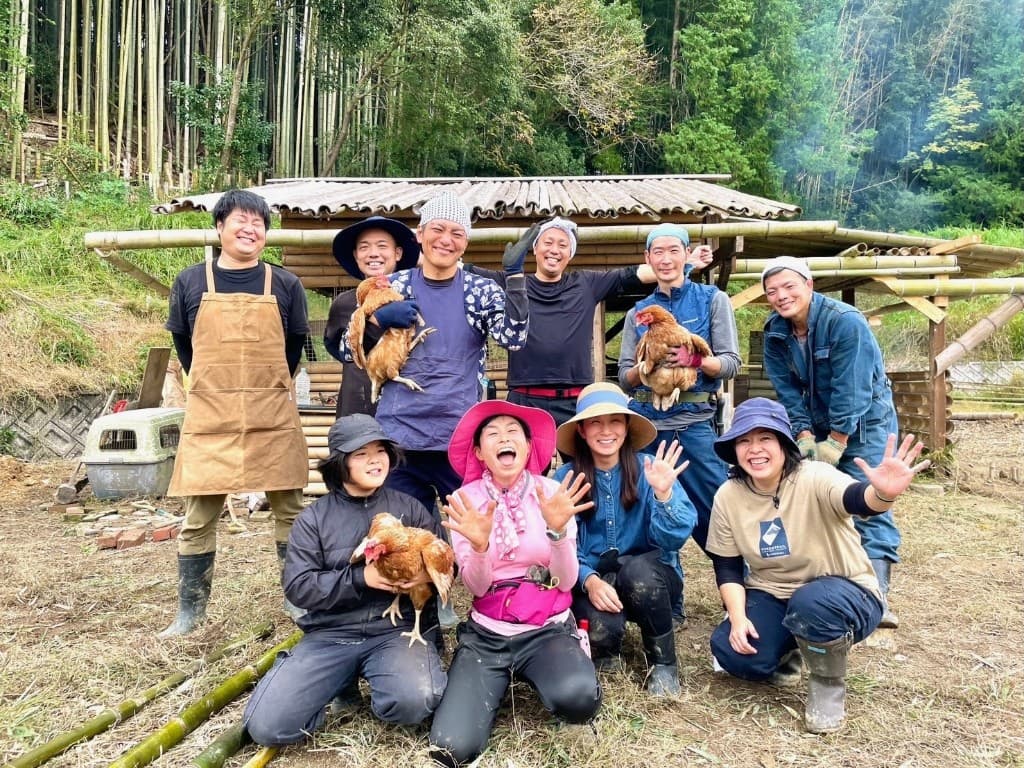 里山活動に参加するメンバーの集合
